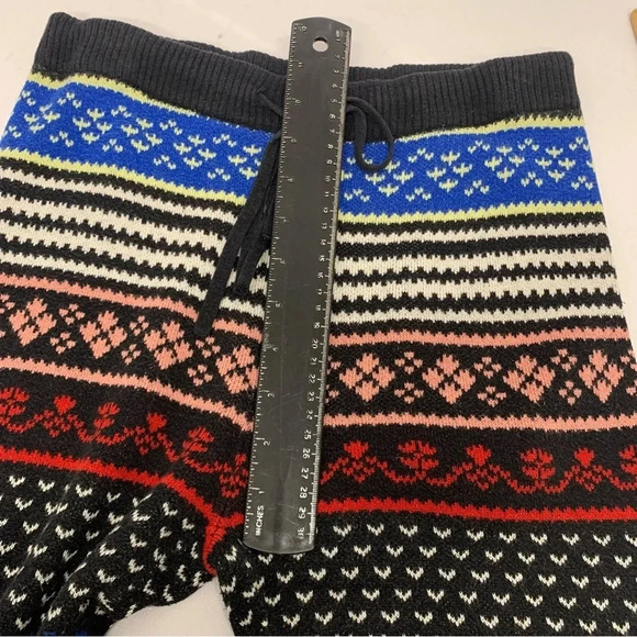 American Eagle Knit Joggers Woman Medum  Drawstring Fair Isle  Colorful  Stretch - Picture 12 of 13